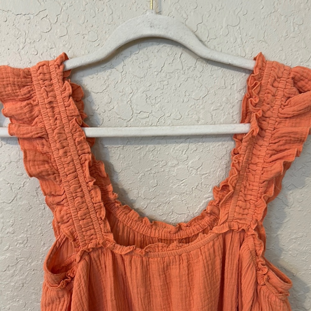Uncharted threadsOrange Ruffled Sleeveless Dress r - Picture 4 of 6